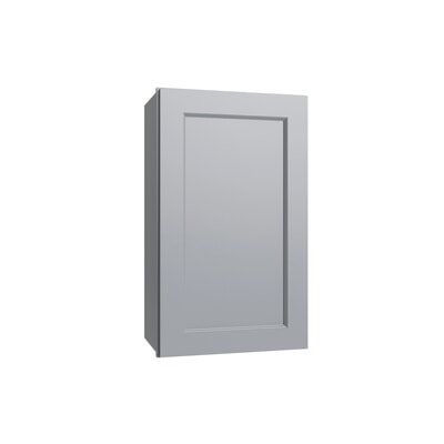 Brooklyn Gray Single Door Wall Cabinet - 15" W x 42" H