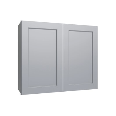 Brooklyn Gray Double Door Wall Cabinet - 33" W x 36" H