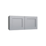 Brooklyn Gray Double Door Wall Cabinet - 36" W x 18" H