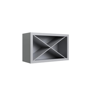 Brooklyn Gray Wine Rack - 30" W x 18" H x 12" D