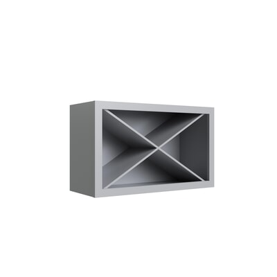 Brooklyn Gray Wine Rack - 30" W x 18" H x 12" D
