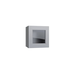 Brooklyn Gray 15" Wall Stacking Cabinets with Glass