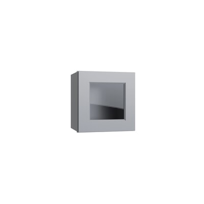 Brooklyn Gray 15" Wall Stacking Cabinets with Glass