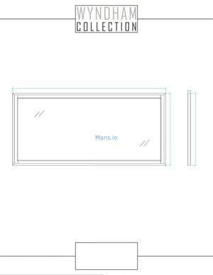 Wyndham Hatton 70" Mirror Dark Chestnut 70"W x 1-1/4"D x 33"H
