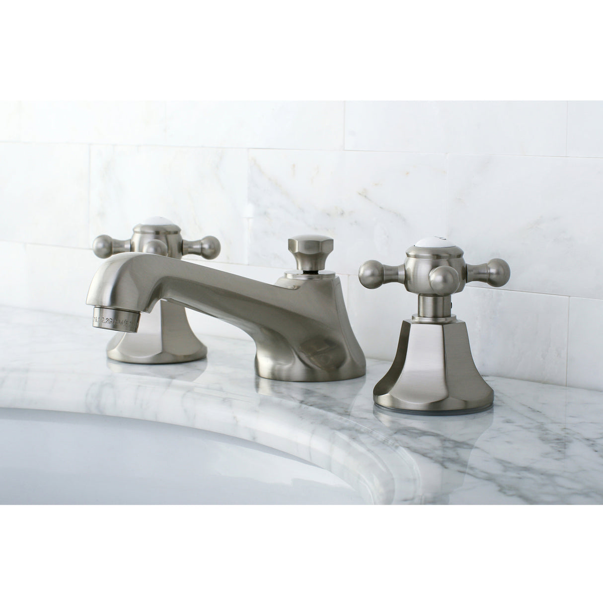 Kingston Brass KS4468BX 8 in. Widespread Bathroom Faucet, Brushed Nickel