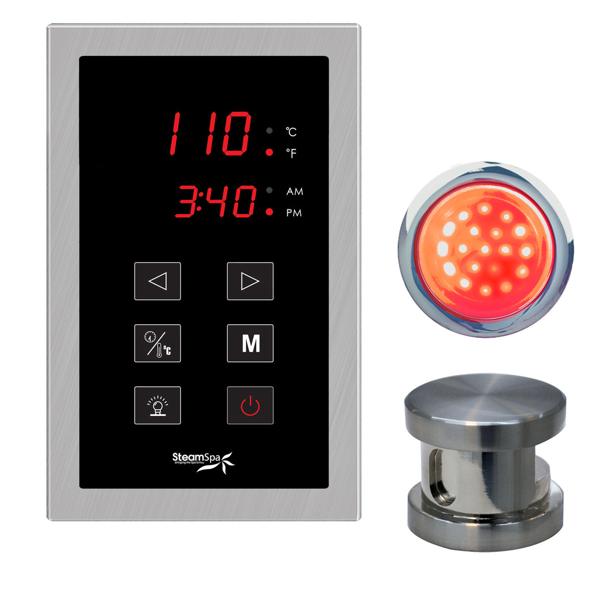 Indulgence Touch Panel Control Kit in Brushed Nickel INTPKBN