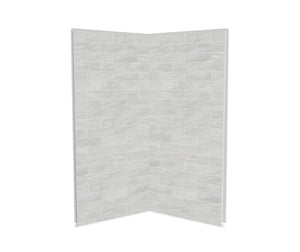 MAAX 103388-312-504 Utile 3636 Composite Direct-to-Stud Two-Piece Corner Shower Wall Kit in Organik Permafrost
