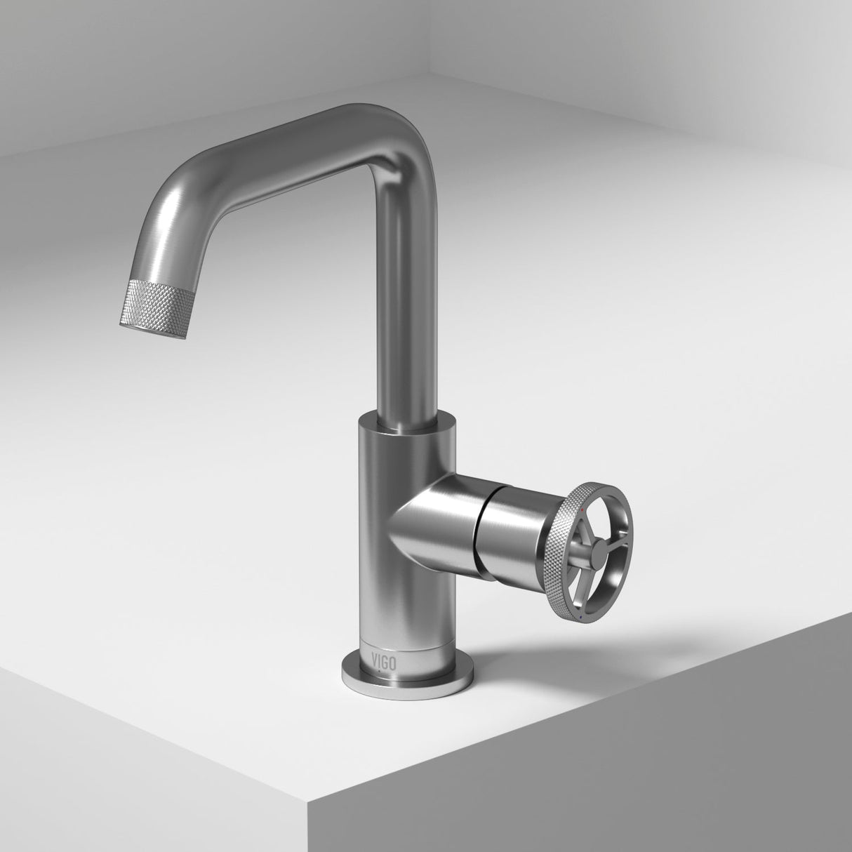 VIGO Cass Oblique Bathroom Faucet in Brushed Nickel VG01047BN