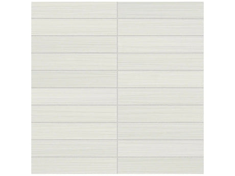 Anatolia Tile 1X6 Zera Annex Matte Bianco Stacked Mosaic. 1 Sheet = .96 Sq. Ft. 4501-0301-1 Bianco 1x6 - premium natural stone mosaic tile from Anatolia Tile, available at PoshHaus showroom in Keene, NH