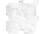 Anatolia Tile Bianco Venatino Mini Versailles Honed Marble Natural Stone Mosaics. 1 Sheet = 1 Sq. Ft. 5001-0026-0 (76-171) Bianco Venatino Mini Versailles Honed - premium natural stone mosaic tile from Anatolia Tile, available at PoshHaus showroom in Keene, NH