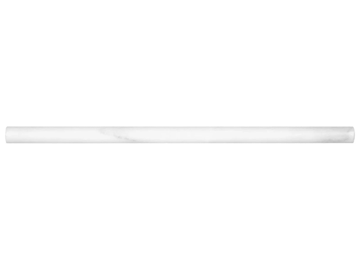 Anatolia Tile 5/8 X 12 Mini Pencil Marble Bianco Venatino Honed Marble Deco 77-370  - premium natural stone mosaic tile from Anatolia Tile, available at PoshHaus showroom in Keene, NH