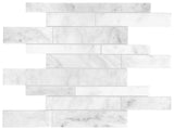Anatolia Tile Bianco Venatino Random Strip Polished Marble Stone Mosaics. 1 Sheet = 1 Sq. Ft. 5001-0029-0 (76-262) Bianco Venatino Random Strip Polished - premium natural stone mosaic tile from Anatolia Tile, available at PoshHaus showroom in Keene, NH