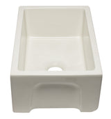 ALFI brand AB3018HS-B 30 inch Biscuit Reversible Smooth / Fluted Single Bowl Fireclay Farm Sink
