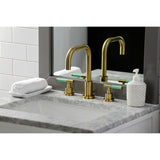Kingston Brass FSC8933CKL Kaiser Widespread Bathroom Faucet with Brass Pop-Up, Brushed Brass
