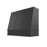Black Angled Hood with Strapping Flat Trim - 42" W x 30" H