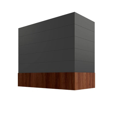 Black Box Hood with Shiplap Walnut Band - 30" W x 48" H