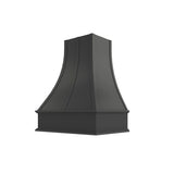 Black Curved Hood with Strapping Flat Trim - 30" W x 36" H