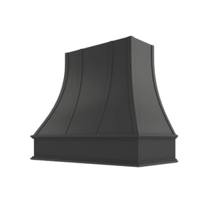 Black Curved Hood with Strapping Flat Trim - 36" W x 36" H