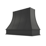 Black Curved Hood with Strapping Flat Trim - 48" W x 36" H