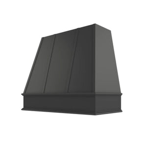Black Tapered Hood with Strapping Flat Trim - 42" W x 30" H