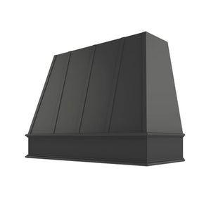 Black Tapered Hood with Strapping Flat Trim - 48