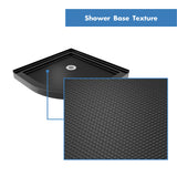 DreamLine Prime 38 in. x 74 3/4 in. Semi-Frameless Frosted Glass Sliding Shower Enclosure in Brushed Nickel with Black Base Kit