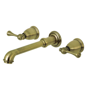 Kingston Brass KS7123BL 8-Inch Center Wall Mount Bathroom Faucet, Antique Brass