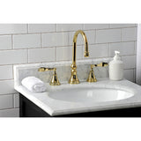 Kingston Brass KS2982CFL Century Widespread Bathroom Faucet with Brass Pop-Up, Polished Brass