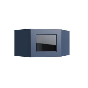 Brooklyn Midnight 15" Corner Wall Stacking Cabinets - 24" W