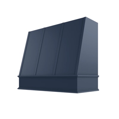 Brooklyn Midnight Angled Hood with Strapping Flat Trim - 36" W x 30" H