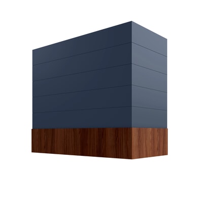 Brooklyn Midnight Box Hood with Shiplap Walnut Band - 42" W x 30" H