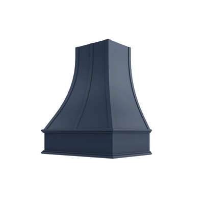 Brooklyn Midnight Curved Hood with Strapping Flat Trim - 30" W x 30" H