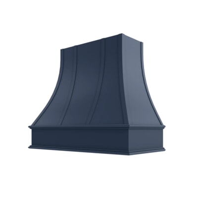 Brooklyn Midnight Curved Hood with Strapping Flat Trim - 36" W x 30" H