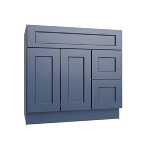 Brooklyn Midnight Vanity Sink Base Right Drawer Stacking Cabinet - 36