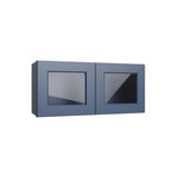 Brooklyn Midnight 15" Wall Stacking Cabinets with Glass