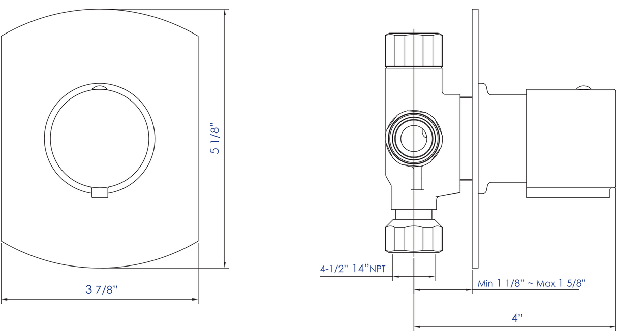 ALFI brand AB9101-BN Brushed Nickel Modern Round 3 Way Shower Diverter