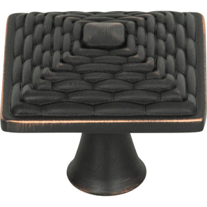 Atlas Homewares Mandalay Square Knob 1 1/4 Inch Venetian Bronze