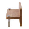 ALFI brand AB5510 12" Small Wooden Shelf with Chrome Towel Bar Bathroom Accessory