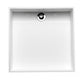 14" Square White Matte Solid Surface Resin Sink