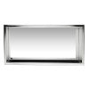 ALFI brand 24 x 12 Polished Stainless Steel Horizontal Single Shelf Bath Shower Niche