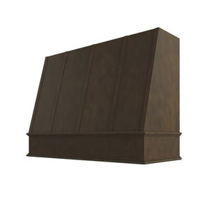Brooklyn Slate Angled Hood with Strapping Flat Trim - 48" W x 30" H