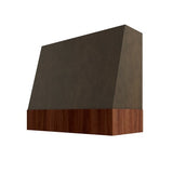 Brooklyn Slate Angled Hood with Walnut Band - 48" W x 48" H