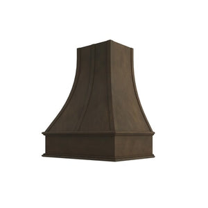 Brooklyn Slate Curved Hood with Strapping Flat Trim - 30" W x 30" H