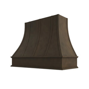Brooklyn Slate Curved Hood with Strapping Flat Trim - 48
