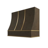 Brooklyn Slate Sloped Hood with Brass Strapping - 36" W x 36" H