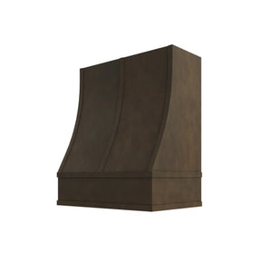 Brooklyn Slate Sloped Hood with Strapping Flat Trim - 30" W x 30" H