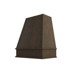 Brooklyn Slate Tapered Hood with Strapping Flat Trim - 30