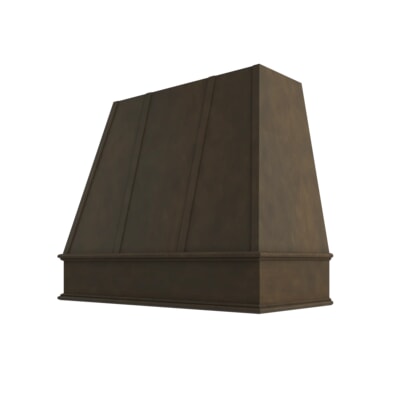 Brooklyn Slate Tapered Hood with Strapping Flat Trim - 36" W x 36" H