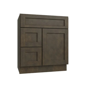 Brooklyn Slate Vanity Sink Base Left Drawer Stacking Cabinet - 30" W