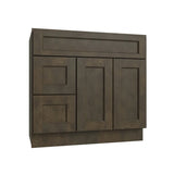 Brooklyn Slate Vanity Sink Base Left Drawer Stacking Cabinet - 36" W